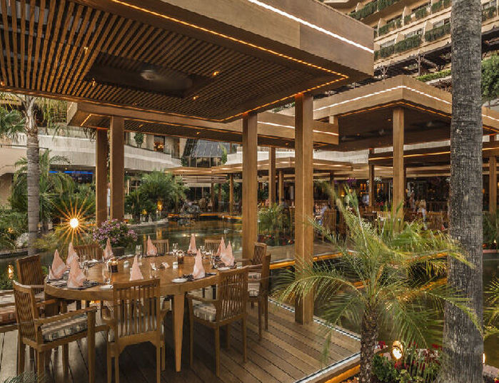 Hôtel Four Seasons Chypre - Restaurant tropical outdoor