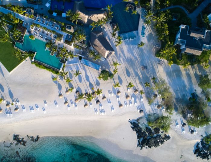 Long Beach Mauritius - Vue aerienne rapprochee
