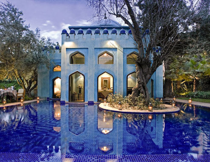 Palace Es Saadi Marrakech Resort - Piscine exterieure de nuit
