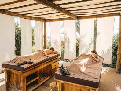 Espace massage en plein air