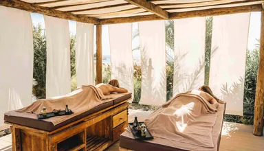 Espace massage en plein air