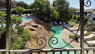 Vue sur les piscines