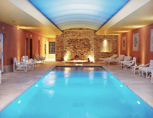 Auberge de Cassagne - Piscine interieure et bain a remous