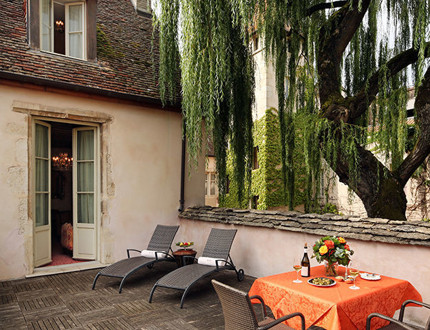Le Cep & Spa - Terrasse suite grand cru